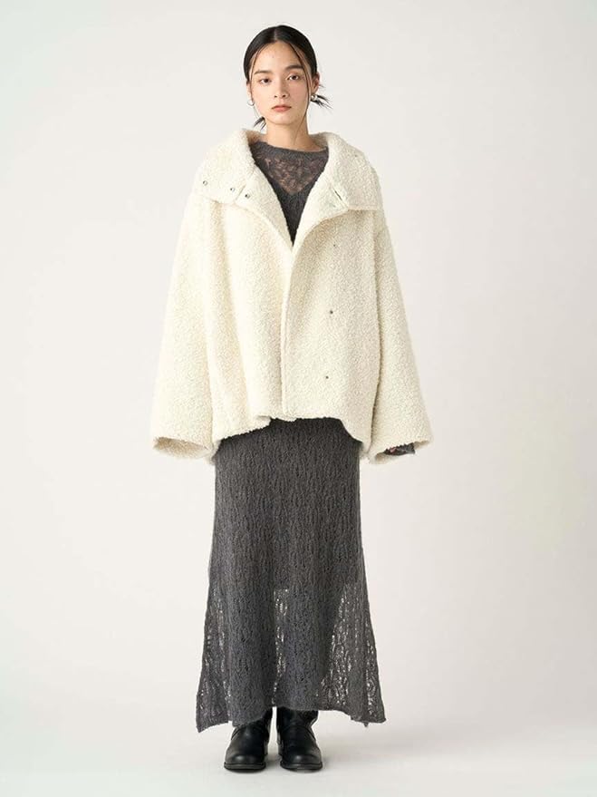 Amazon.co.jp: [フレイ アイディー] ウールモヘアブークレミドルコート